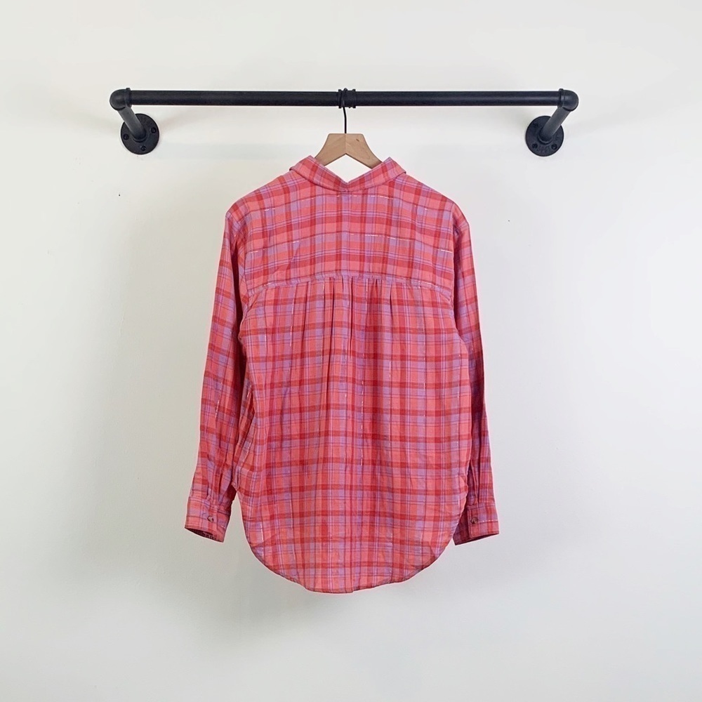 NWT Anthro Seen Worn Kept Romy Plaid Buttondown - Picture 8 of 9